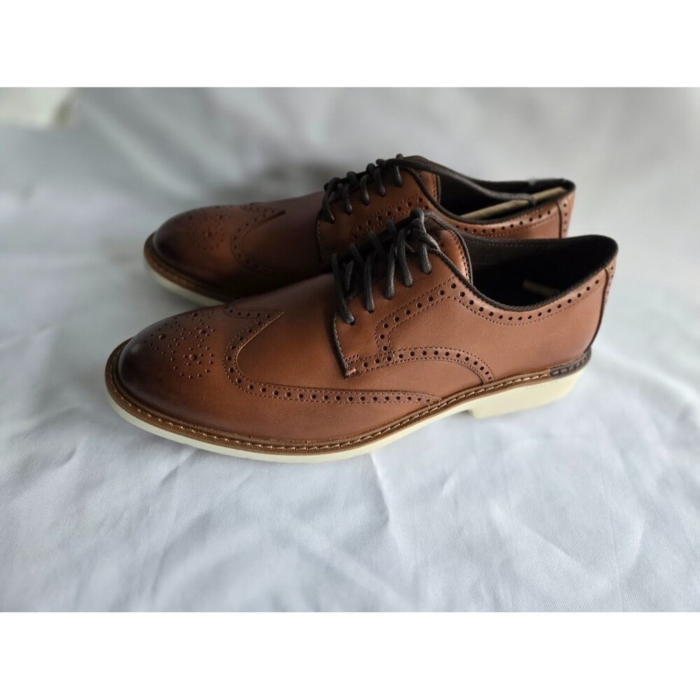 Cole Haan Go To Wing Oxford Wingtip Dress Shoes - British Tan Mens 12 Wide NEW - Picture 9 of 11